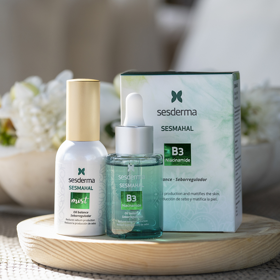 Сесдерма Набор себорегулирующий Niacinamide B3 (сыворотка, 30 мл + спрей-мист, 30 мл) (Sesderma, Sesmahal) фото 2