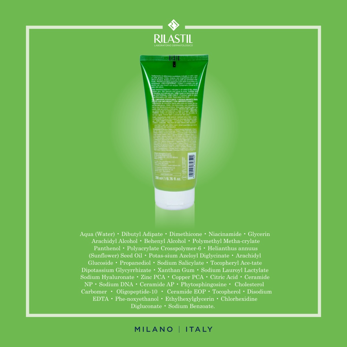 Риластил Легкий пенящийся гель для умывания, 200 мл (Rilastil, Acnestil) фото 2