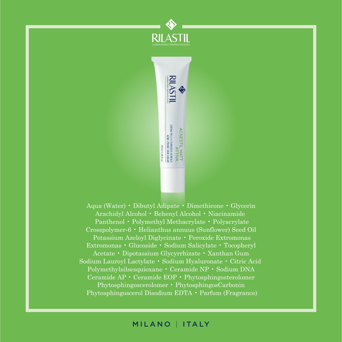 Риластил Себо-нормализирующий увлажняющий крем для лица  Matt, 40 мл (Rilastil, Acnestil) фото 2