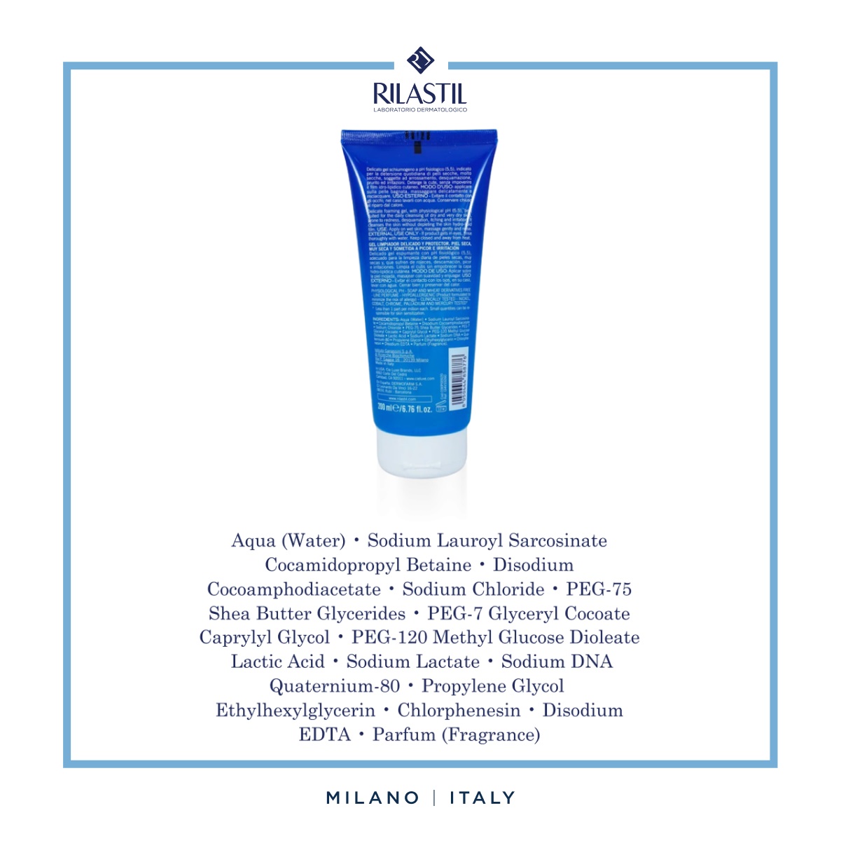 Риластил Мягкий очищающий защитный гель, 200 мл (Rilastil, Xerolact) фото 2