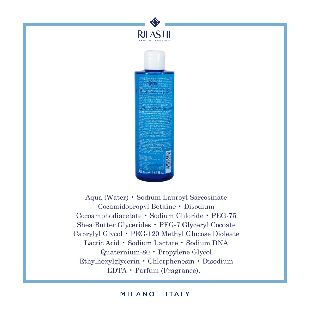 Риластил Мягкий очищающий защитный гель, 400 мл (Rilastil, Xerolact) фото 2