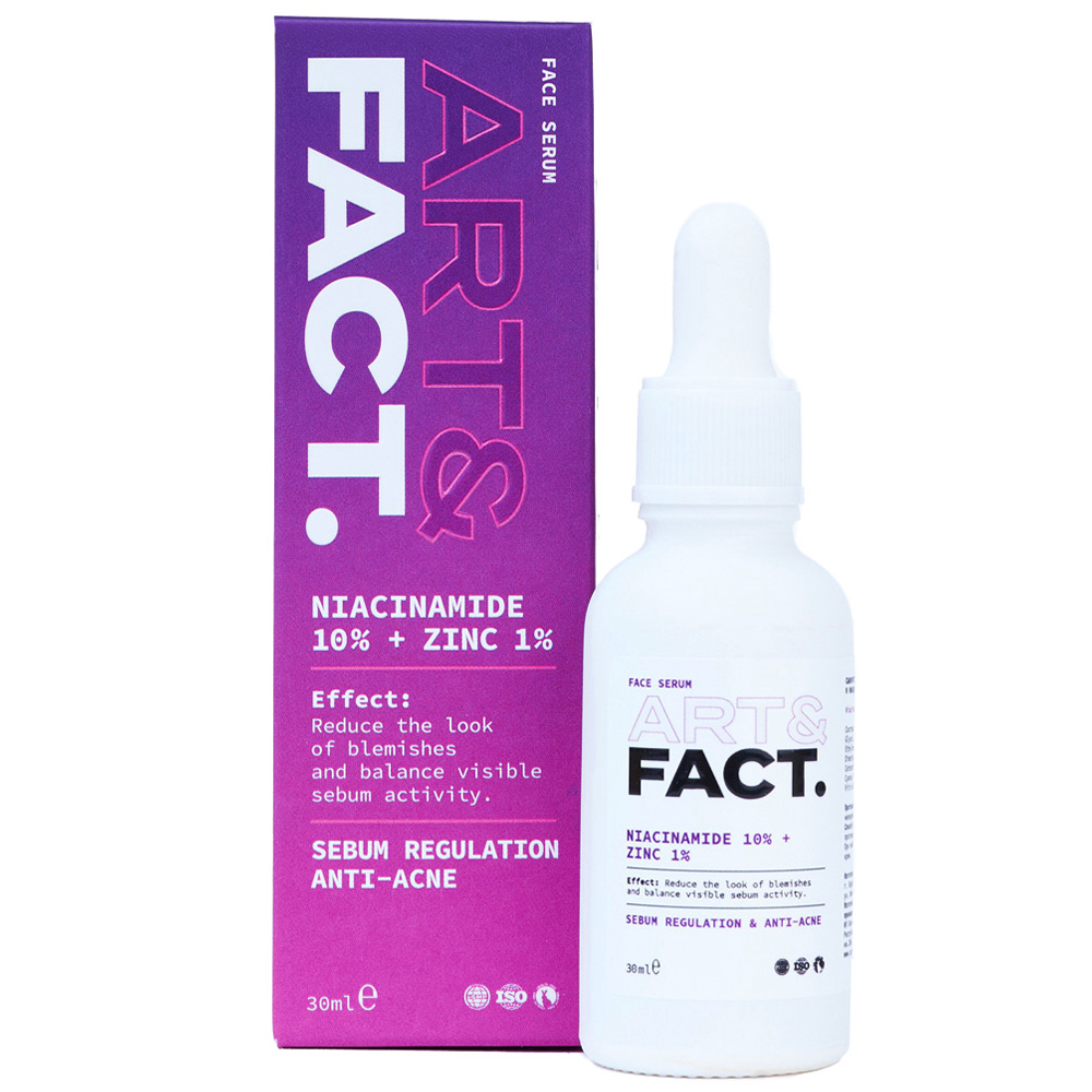 Art&Fact Сыворотка с цинком и ниацинамидом Niacinamide 10% + Zinc 1%, 30 мл (Art&Fact, Анти-акне) цена и фото