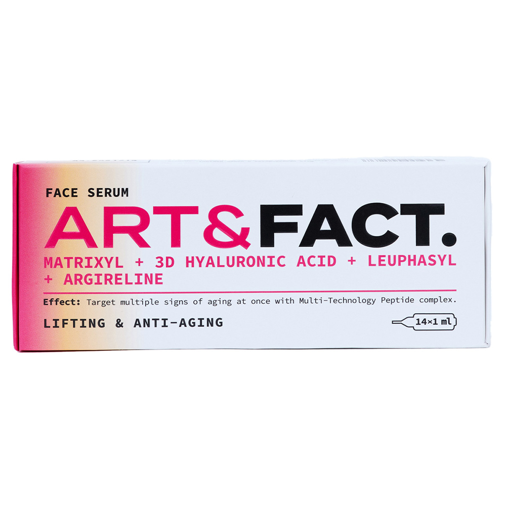 Арт&Факт Сыворотка под мезороллер Matrixyl + 3D Hyaluronic Acid + Leuphasyl + Argireline, 14 х 1 мл (Art&Fact, Анти-эйдж) фото 0