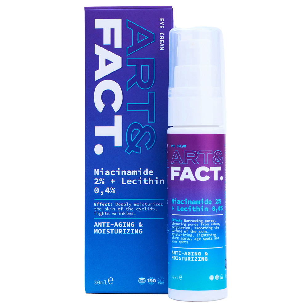 Арт&Факт Увлажняющий крем для кожи вокруг глаз Niacinamide 2% + Lecithin 0,4%, 30 мл (Art&Fact, Увлажнение) фото 0