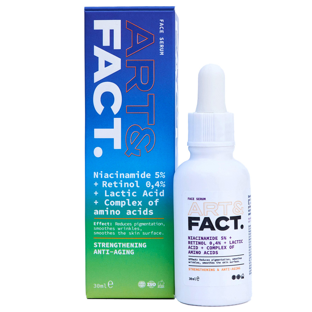 Art&Fact Омолаживающая сыворотка для лица Niacinamide 5% + Retinol 0,4%, 30 мл (Art&Fact, Анти-эйдж) омолаживающая сыворотка анти эйдж крымские сказки