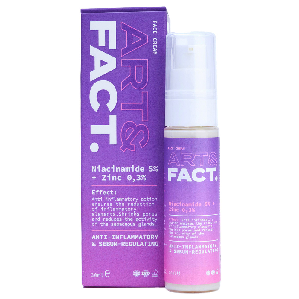 Art&Fact Корректирующий крем-гель анти-акне Niacinamide 5% + Zinc 0,3%, 30 мл (Art&Fact, Анти-акне) цена и фото