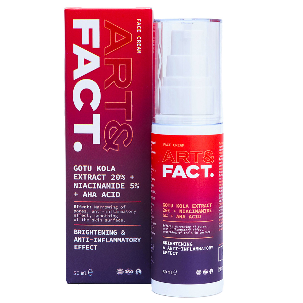 Art&Fact Восстанавливающий и обновляющий крем для лица GotuKola 20% + Niacinamide 5%, 50 мл (Art&Fact, Восстановление)