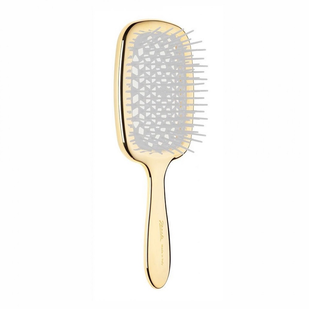 

Janeke Щетка Superbrush Rectangular для волос, золотая с белым, 21,5 x 9 x 3,5 см (Janeke, Щетки), Щетки