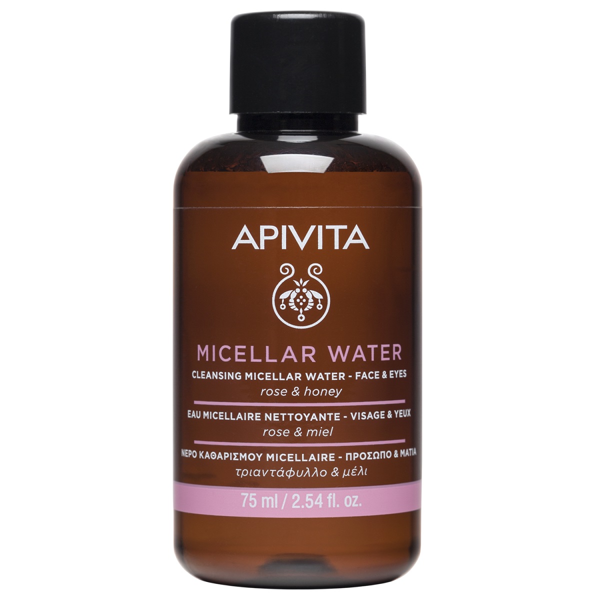 Apivita Мицеллярная вода для лица и глаз, 75 мл (Apivita, Cleansing) apivita тоник успокаивающий и увлажняющий 200 мл apivita cleansing