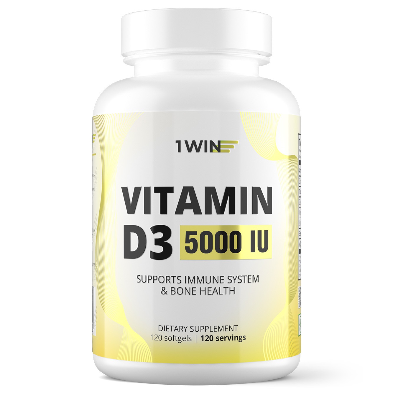 Купить 1WIN Комплекс Капсулированный витамин D3 5000 ME , 120 капсул (1WIN, Vitamins & Minerals)