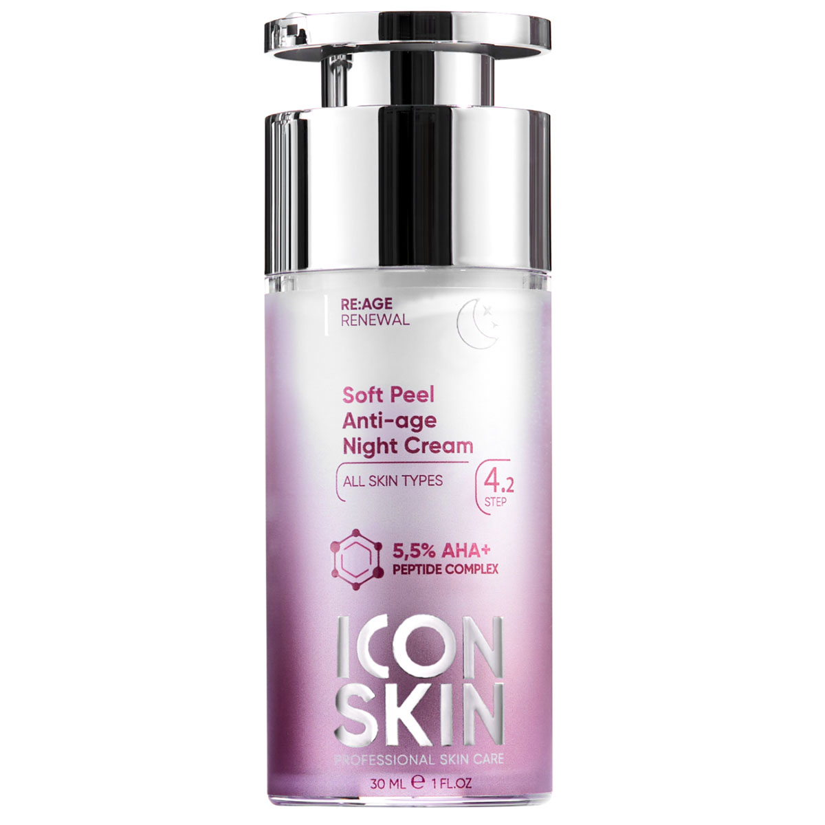 Айкон Скин Ночной омолаживающий крем-пилинг для лица Soft Peel с пептидами, 30 мл (Icon Skin, Re:Age Renewal) фото 0