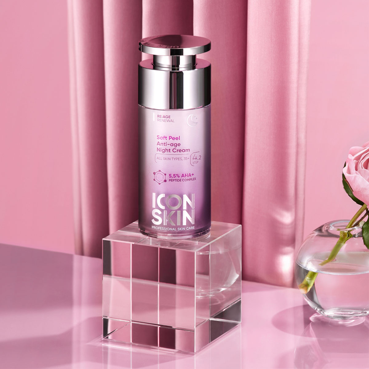 Айкон Скин Ночной омолаживающий крем-пилинг для лица Soft Peel с пептидами, 30 мл (Icon Skin, Re:Age Renewal) фото 1