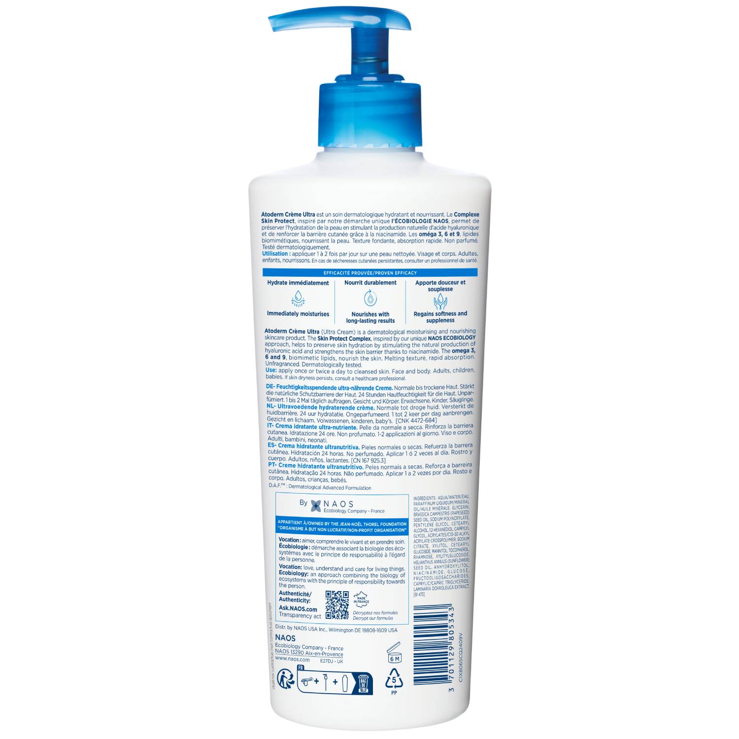 Биодерма Крем ультра, 500 мл (Bioderma, Atoderm) фото 4