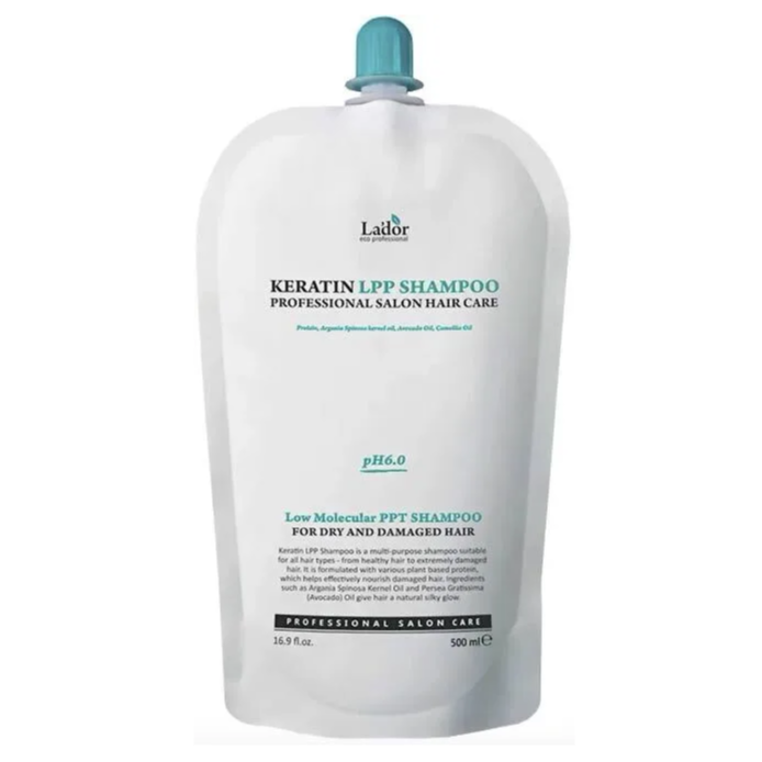 ЛаДор Кератиновый шампунь для для ежедневного ухода Keratin Shampoo Ph 6.0, сменный блок 500 мл (La'Dor, Keratin LPP) фото 0
