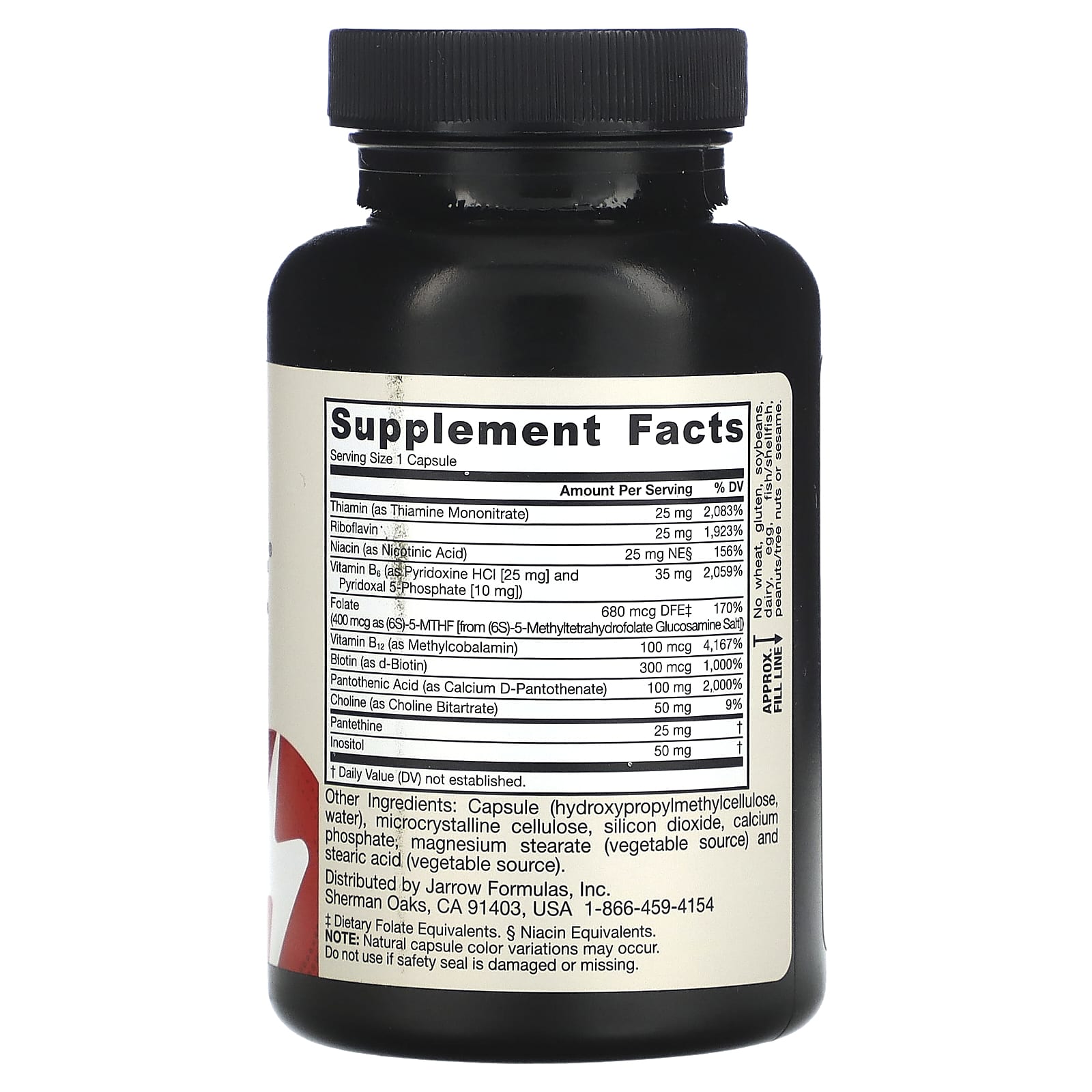  Комплекс B-Right, 100 капсул (JARROW, Энергия & метаболизм) фото 7