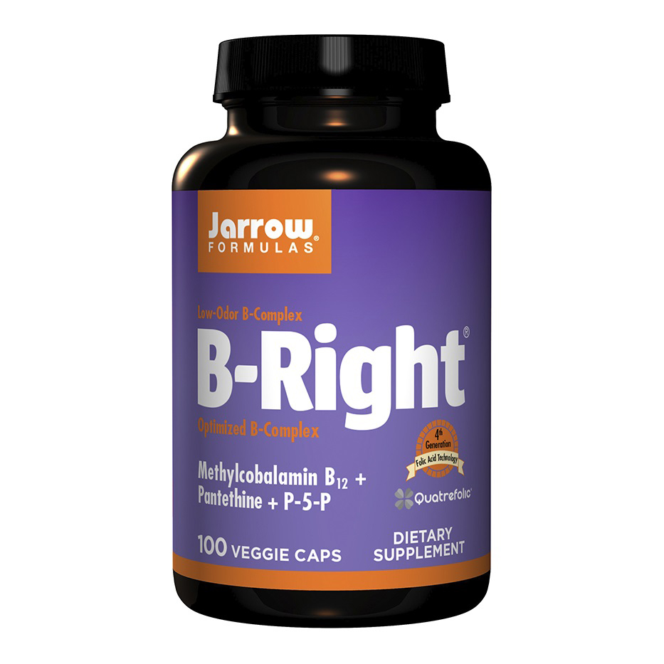 JARROW Комплекс B-Right, 100 капсул (JARROW, ) бад для снижения тревожности нормотим литий витамины группы b 60 шт