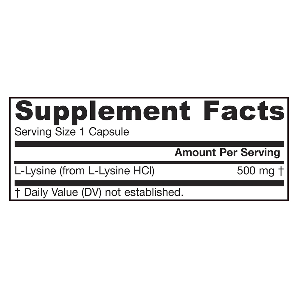  Аминокислота L-лизин 500 мг, 100 капсул (JARROW, ) фото 1