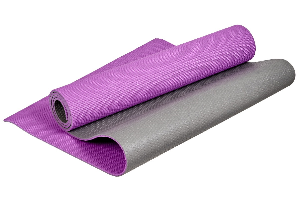  Двухслойный коврик для йоги и фитнеса, фиолетовый, 173х61х0,6 см (Bradex, ) фото 0