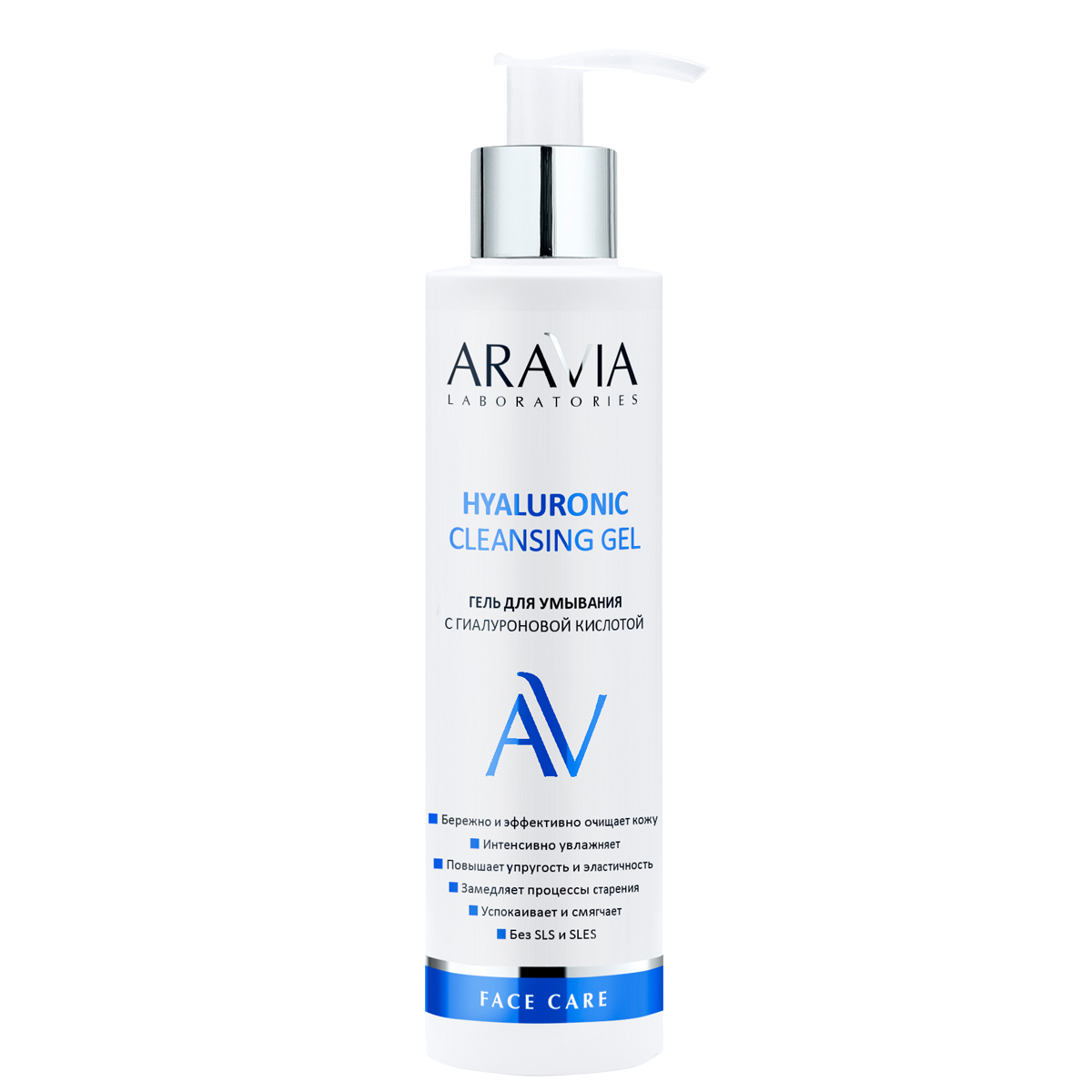 Аравия Лабораторис Гель для умывания с гиалуроновой кислотой Hyaluronic Cleansing Gel, 200 мл (Aravia Laboratories, Уход за лицом) фото 0