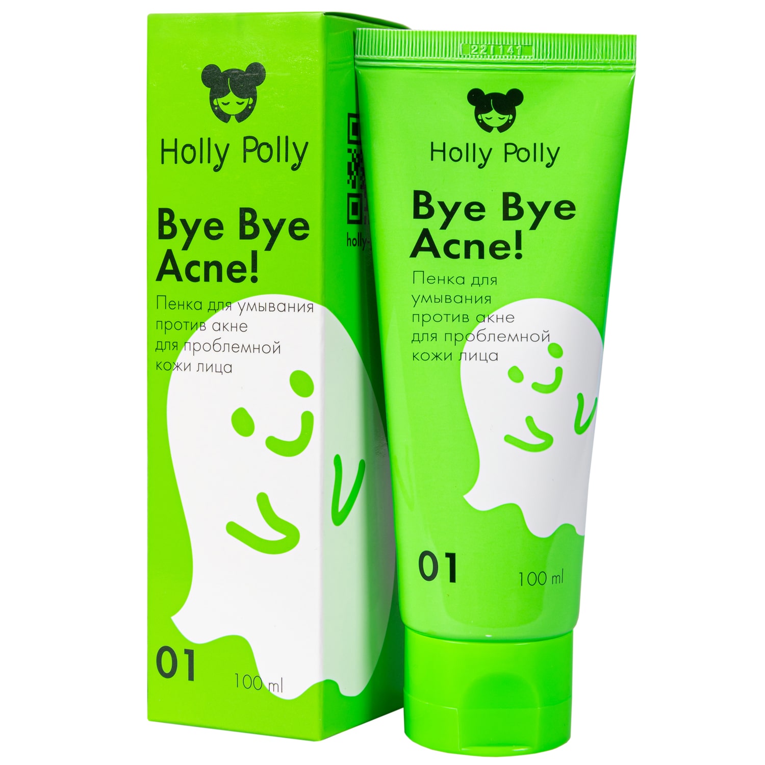 Holly Polly Пенка для умывания лица против акне и воспалений, 100 мл (Holly Polly, Bye Bye Acne!) holly polly bye bye acne очищающая пилинг маска против акне и воспалений 50 мл