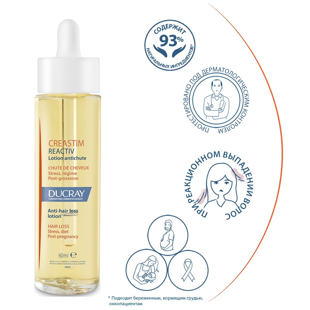 Дюкрэ Лосьон против  выпадения волос, 60 мл (Ducray, Creastim) фото 2