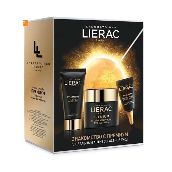 Lierac Подарочный набор Знакомство (дневной крем-абсолю 15 мл + антивозрастная маска-абсолю 10 мл + крем-абсолю для контура глаз 3 мл) (Lierac, Premium)