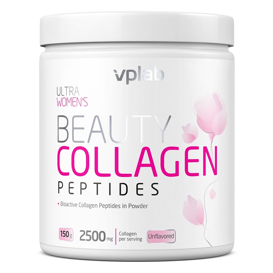  Комплекс Beauty Collagen Peptides для поддержки красоты и молодости женщин 2500 мг, 150 г (VPLAB, Ultra Women's) фото 0