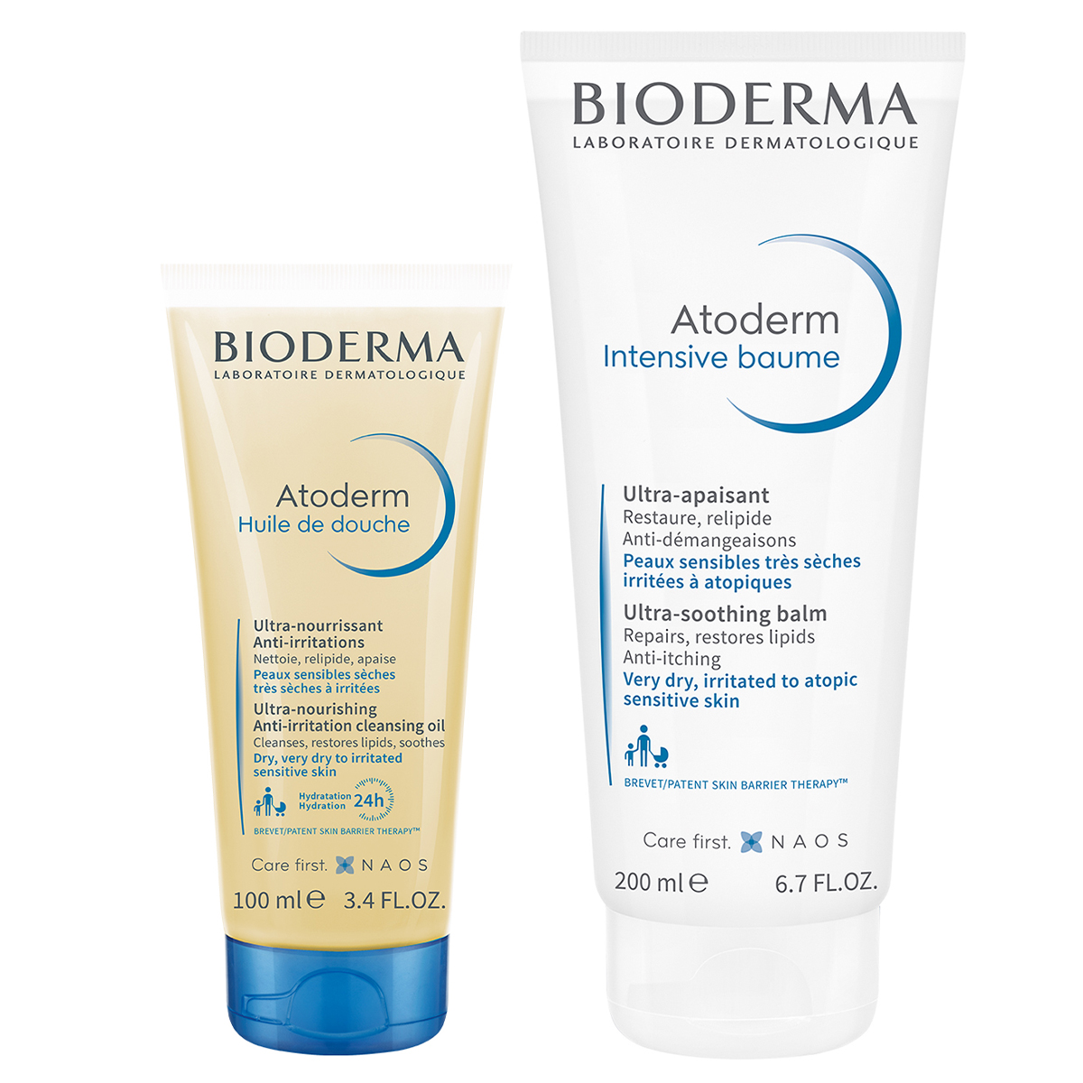 Bioderma Набор Защита и увлажнение сухой, чувствительной и атопичной кожи (Bioderma, Atoderm) крем для сухой чувствительной кожи bioderma atoderm 200 мл