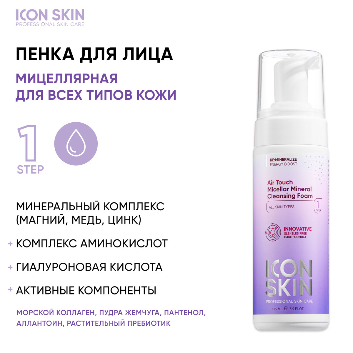 Icon Skin Набор средств для ухода за всеми типами кожи  1, 4 продукта. фото