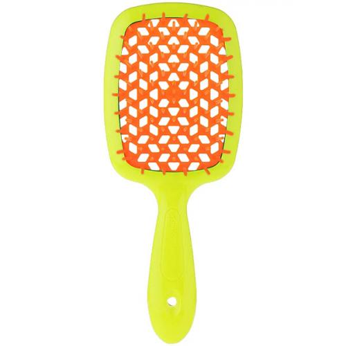 Janeke Щетка Superbrush с закругленными зубчиками желто-оранжевая, 20,3 х 8,5 х 3,1 см (Janeke, Щетки)