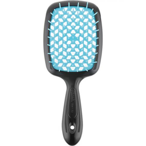 Джанеке Щетка Superbrush с закругленными зубчиками черно-голубая, 20,3 х 8,5 х 3,1 см (Janeke, Щетки) фото 0