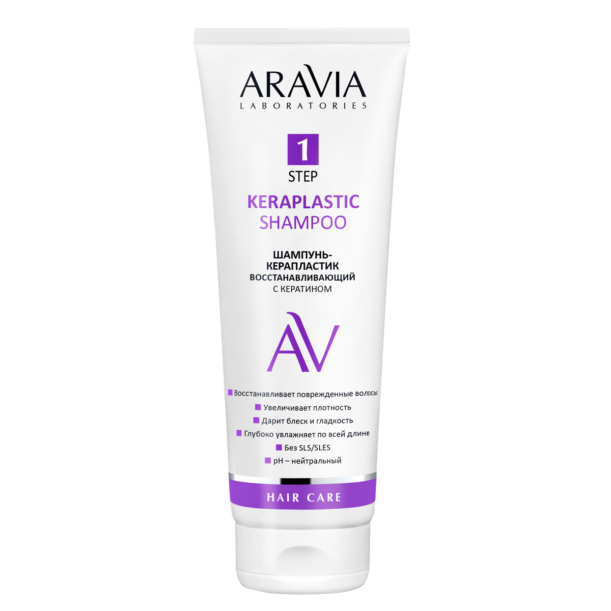 Aravia Laboratories Шампунь-керапластик восстанавливающий с кератином Keraplastic Shampoo, 250 мл (Aravia Laboratories, Уход за волосами)