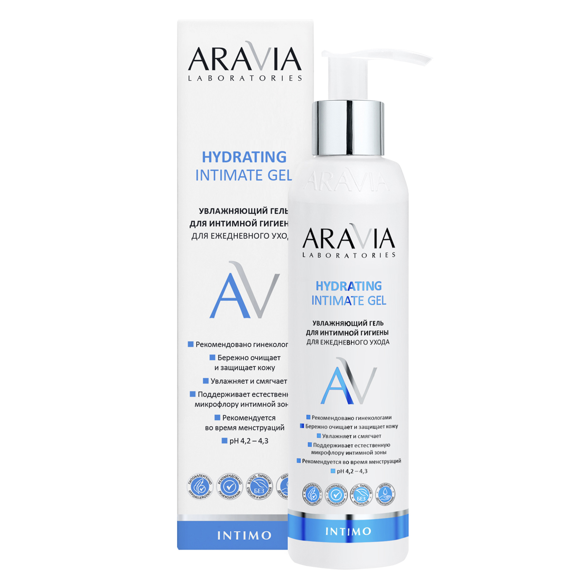 Aravia Laboratories Увлажняющий гель для интимной гигиены для ежедневного ухода Hydrating Intimate Gel, 200 мл (Aravia Laboratories, Уход за телом)