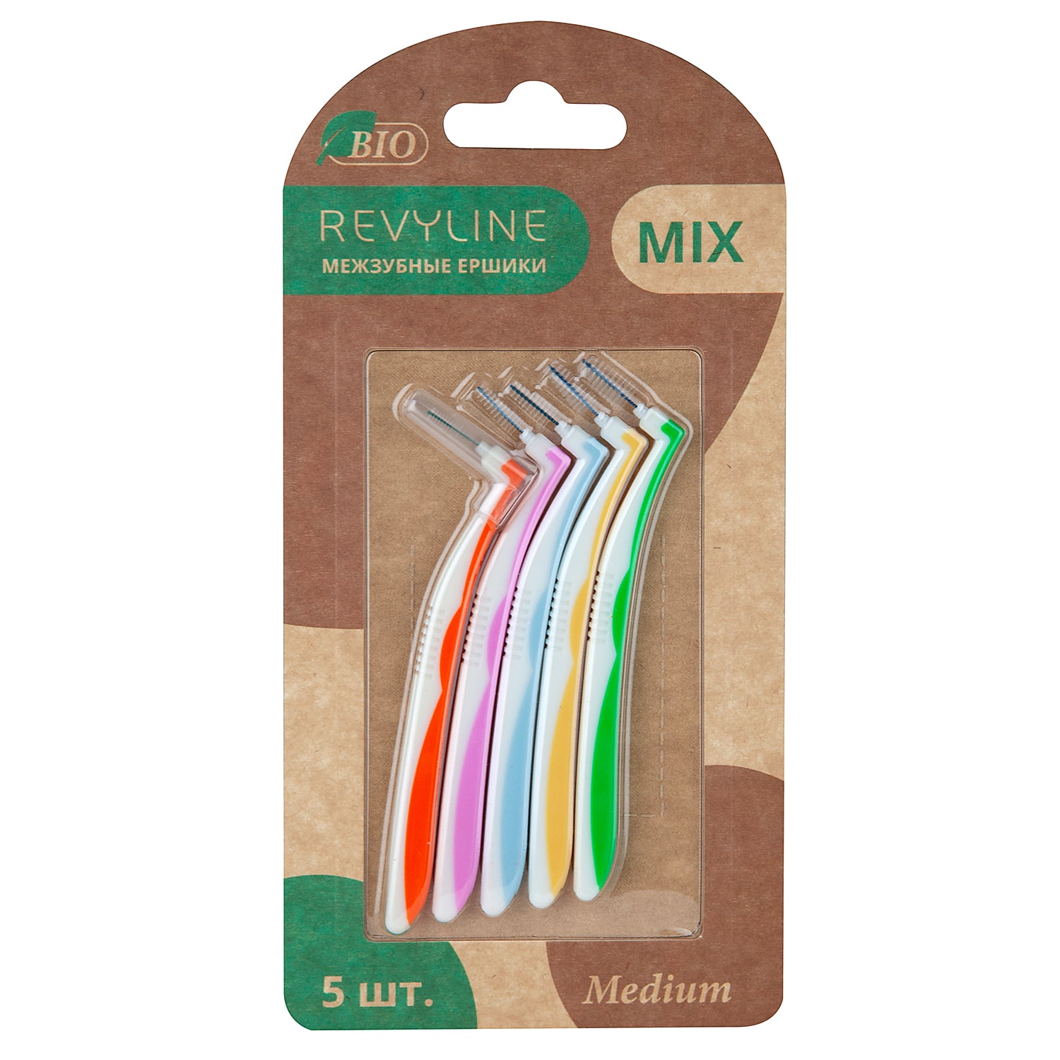 

REVYLINE Набор межзубных ершиков Mix Medium, 5 шт (REVYLINE, Мануальные зубные щетки), Мануальные зубные щетки