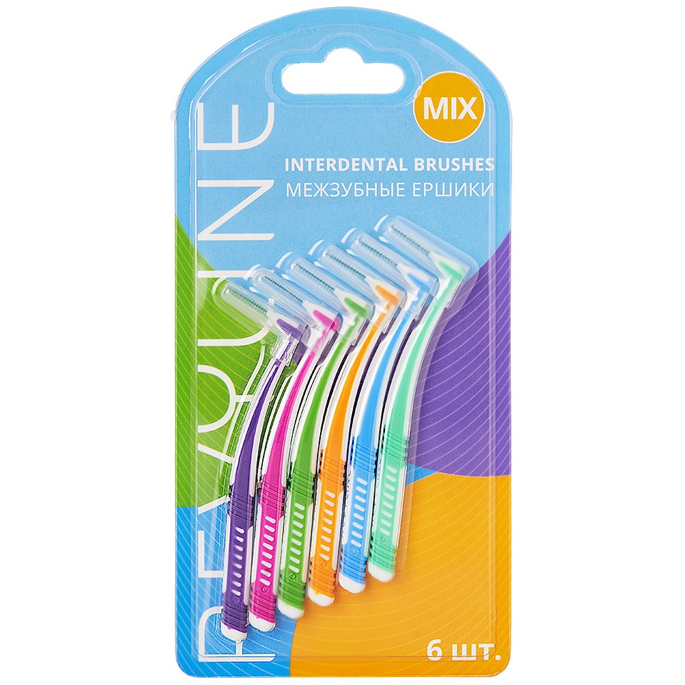  Набор межзубных ершиков Mix, 6 шт (REVYLINE, Профилактика) фото 0