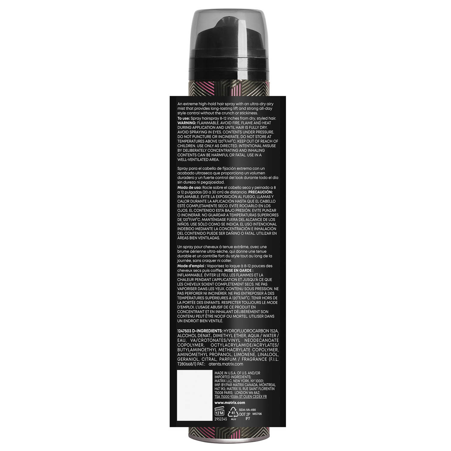 Матрикс Лак-спрей для волос для сильной фиксации подвижной укладки Vavoom Triple Freeze, 300 мл (Matrix, Стайлинг) фото 1