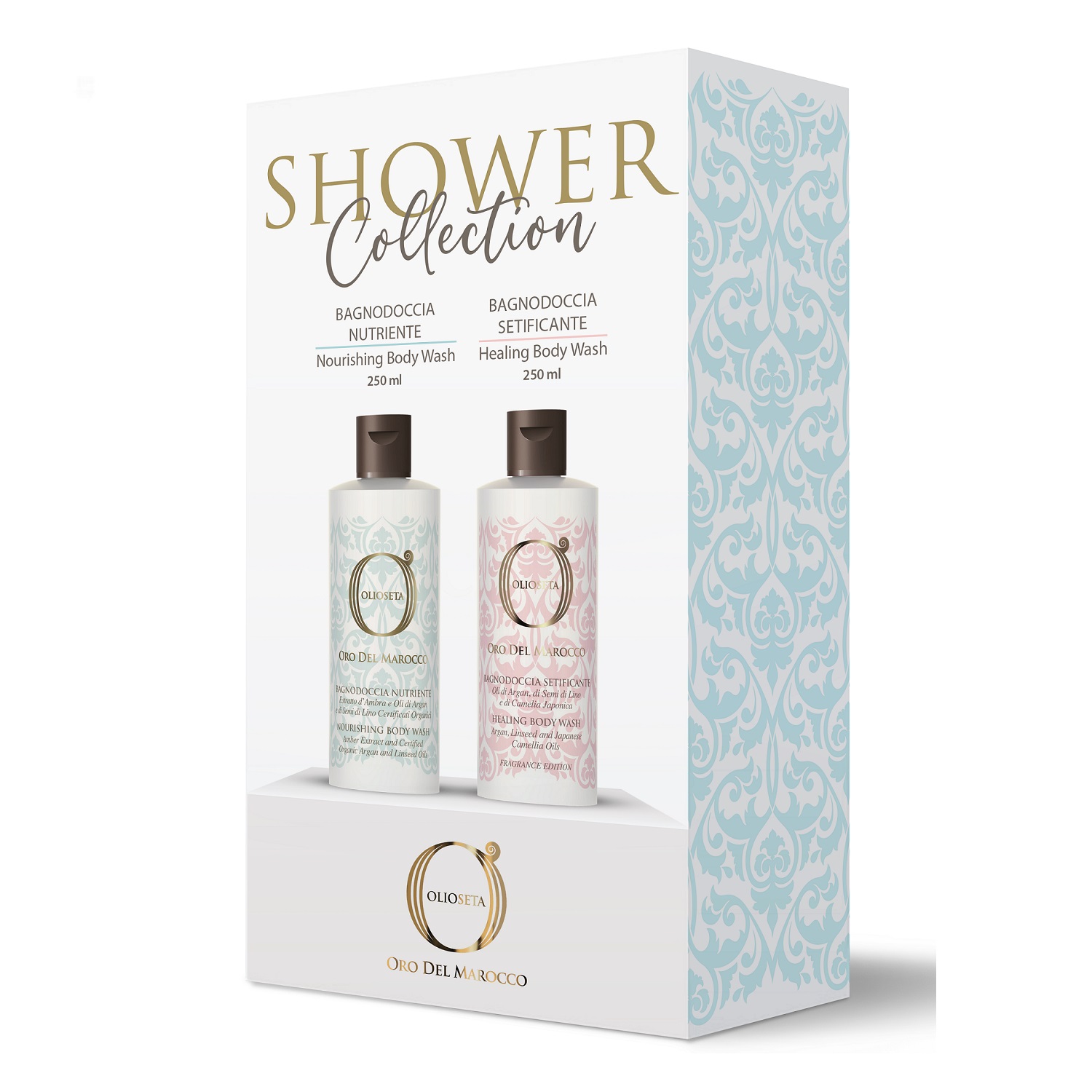 Barex Подарочный набор для душа и ванны Shower Collection, 2 х 250 мл (Barex, Olioseta Oro del Marocco)