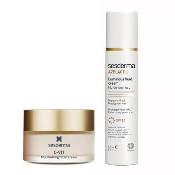 Sesderma Набор Утреннее комбо для сияния кожи, 2 средства (Sesderma, Azelac Ru) набор флюид для сияния кожи 50 мл спрей мист с витамином с 30 мл сыворотка 4 х 1 5 мл