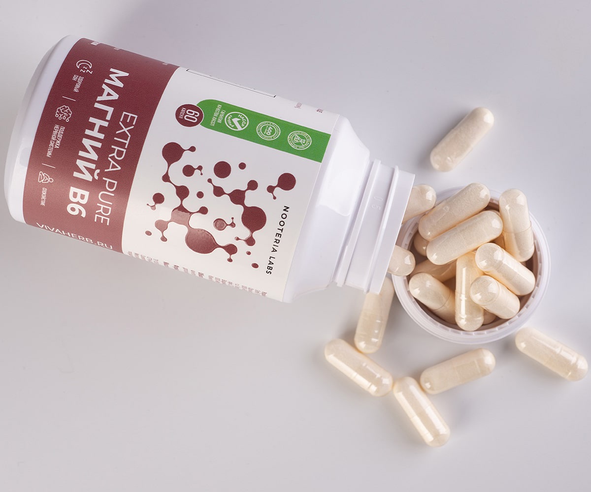 Ноотериа Лабс Комплекс Магний B6 Extra Pure, 60 капсул (Nooteria Labs, ) фото 1