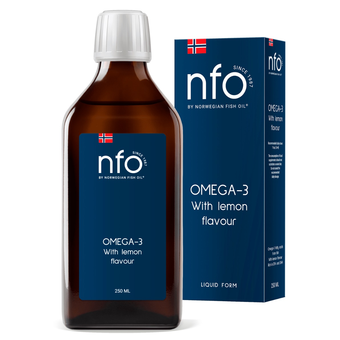 Norwegian Fish Oil Омега-3 со вкусом лимона, 250 мл (Norwegian Fish Oil, Омега 3)