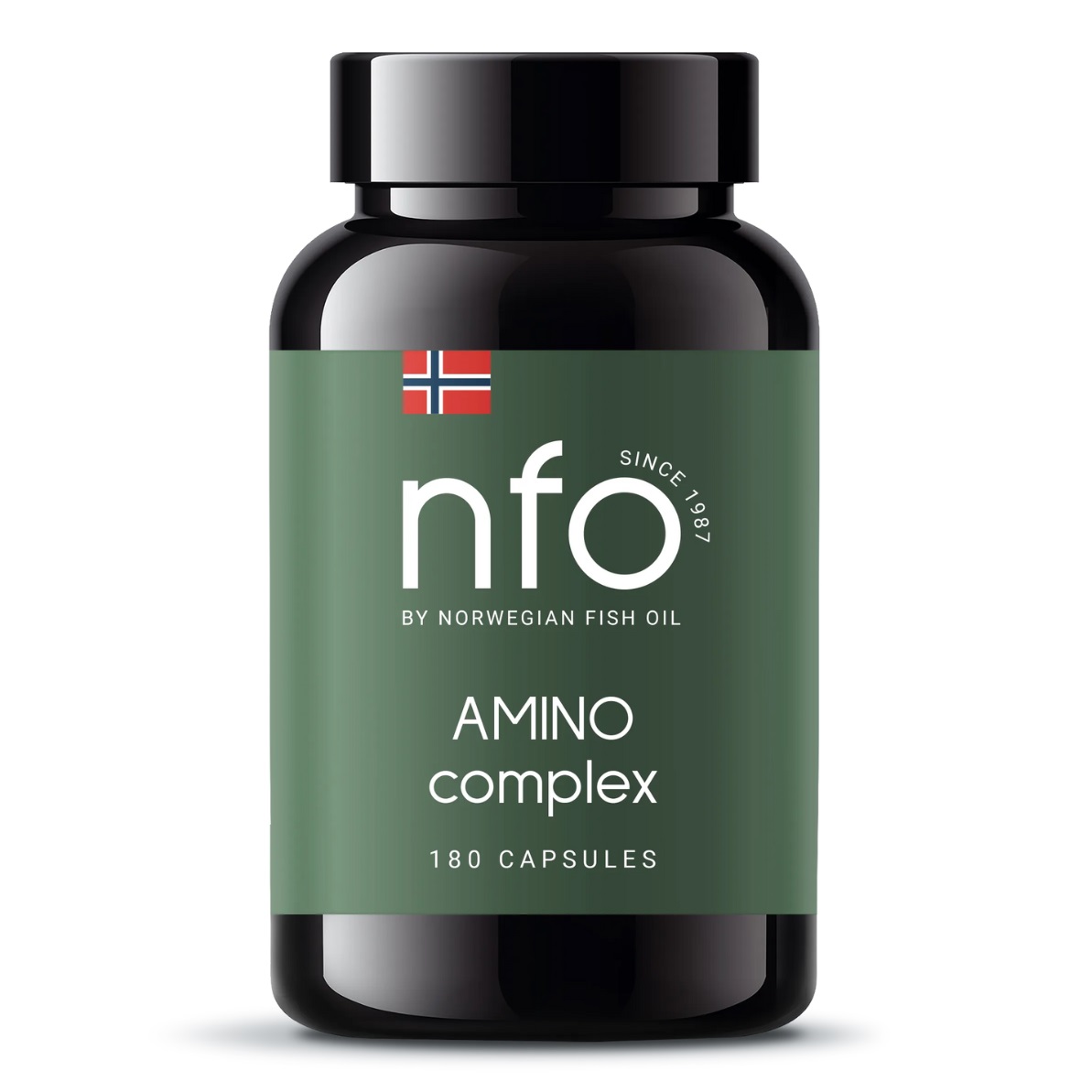 Норвегиан Фиш Ойл Амино-комплекс, 180 капсул (Norwegian Fish Oil, Витамины) фото 0