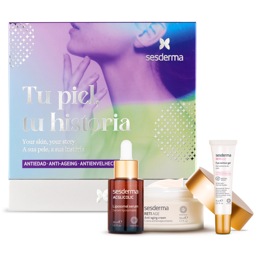 

Sesderma Набор (сыворотка с гликолевой кислотой 30 мл + крем антивозрастной 50 мл + гель антивозрастной для зоны вокруг глаз 15 мл) (Sesderma, Acglicolic), Acglicolic