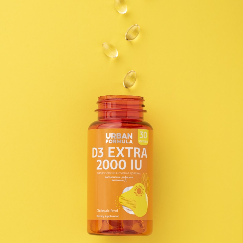 Урбан Формула Витамин D3 Extra 2000 МЕ, 30 капсул (Urban Formula, General) фото 4