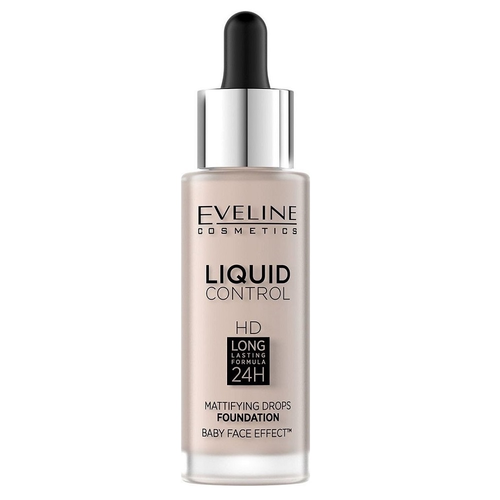 цена Eveline Cosmetics Инновационная жидкая тональная основа Liquid Control Ivory 005, 32 мл (Eveline Cosmetics, Декоративная косметика)