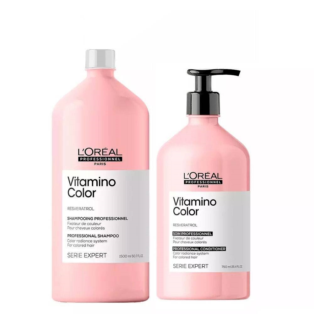 L'oreal Professionnel Набор Vitamino Color (шампунь 1500 мл + кондиционер 750 мл) (L'oreal Professionnel, Serie Expert)