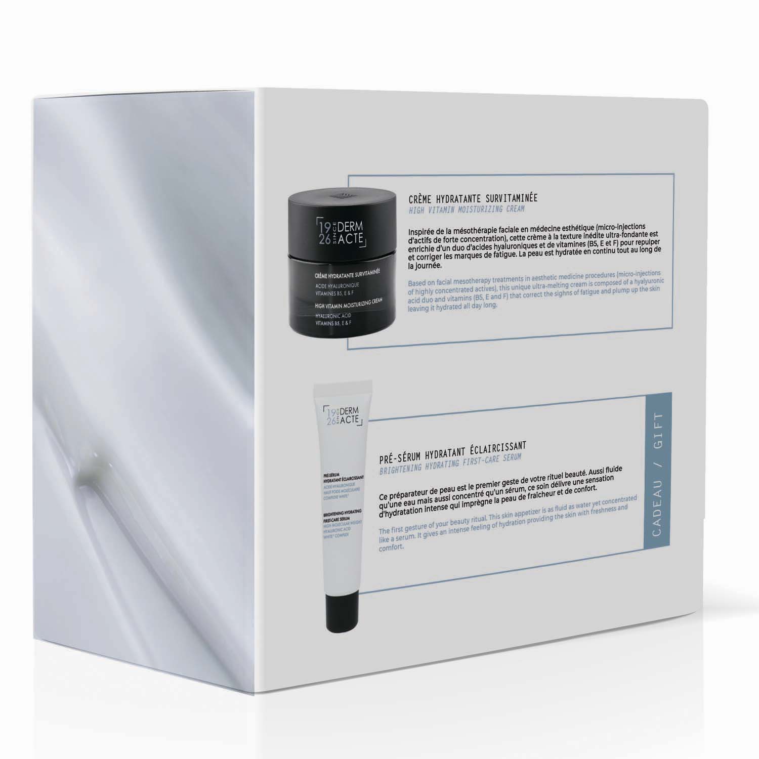 Академи Набор «Увлажняющая процедура» (осветляющая увлажняющая пре-сыворотка 30 мл + мультивитаминный увлажняющий крем 50 мл) (Academie, Derm Acte) фото 1