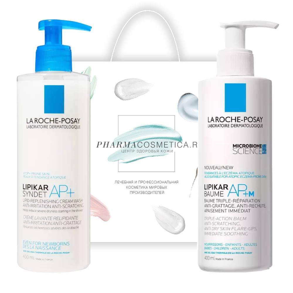Ля Рош Позе Подарочный набор La Roche-Posay: гель 400 мл + бальзам 400 мл (La Roche-Posay, Lipikar) фото 0