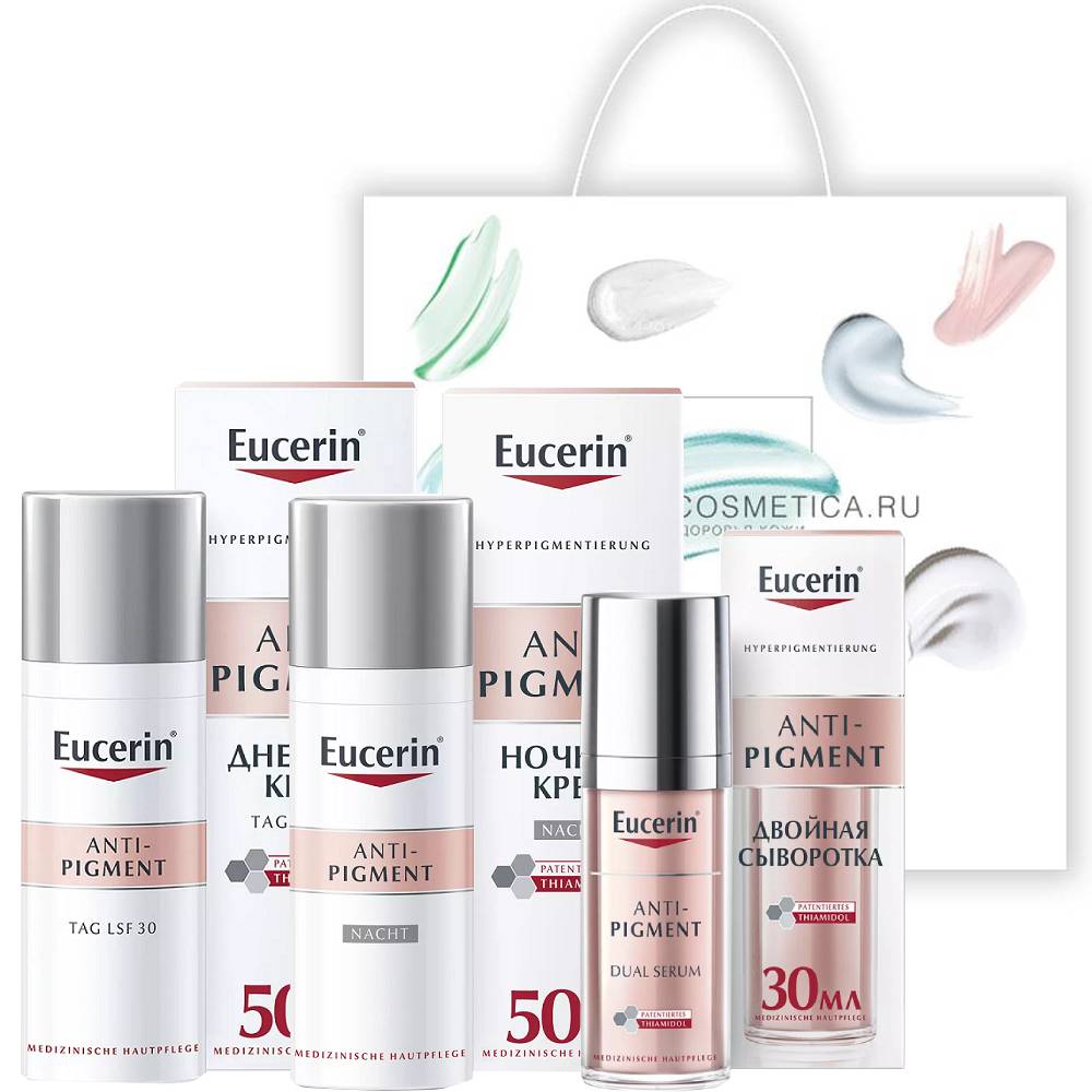 Эуцерин Подарочный набор Anti-Pigment: сыворотка 30 мл + дневной крем 50 мл + ночной крем 50 мл (Eucerin, Anti-Pigment) фото 0