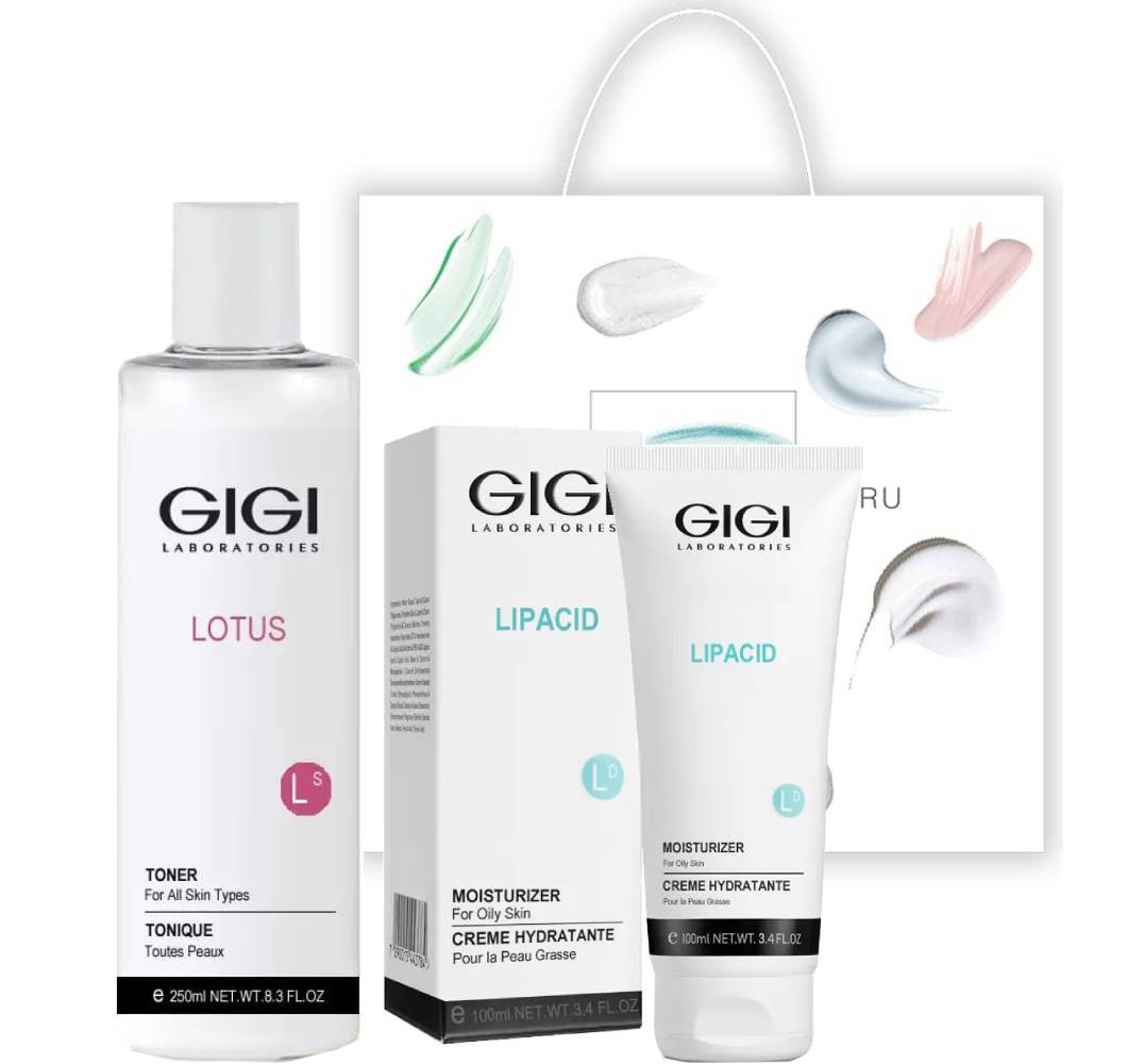 GiGi Подарочный набор GiGi: крем увлажняющий 100 мл + тоник 250 мл (GiGi, Lotus Beauty) gigi тонер lotus beauty 250 мл