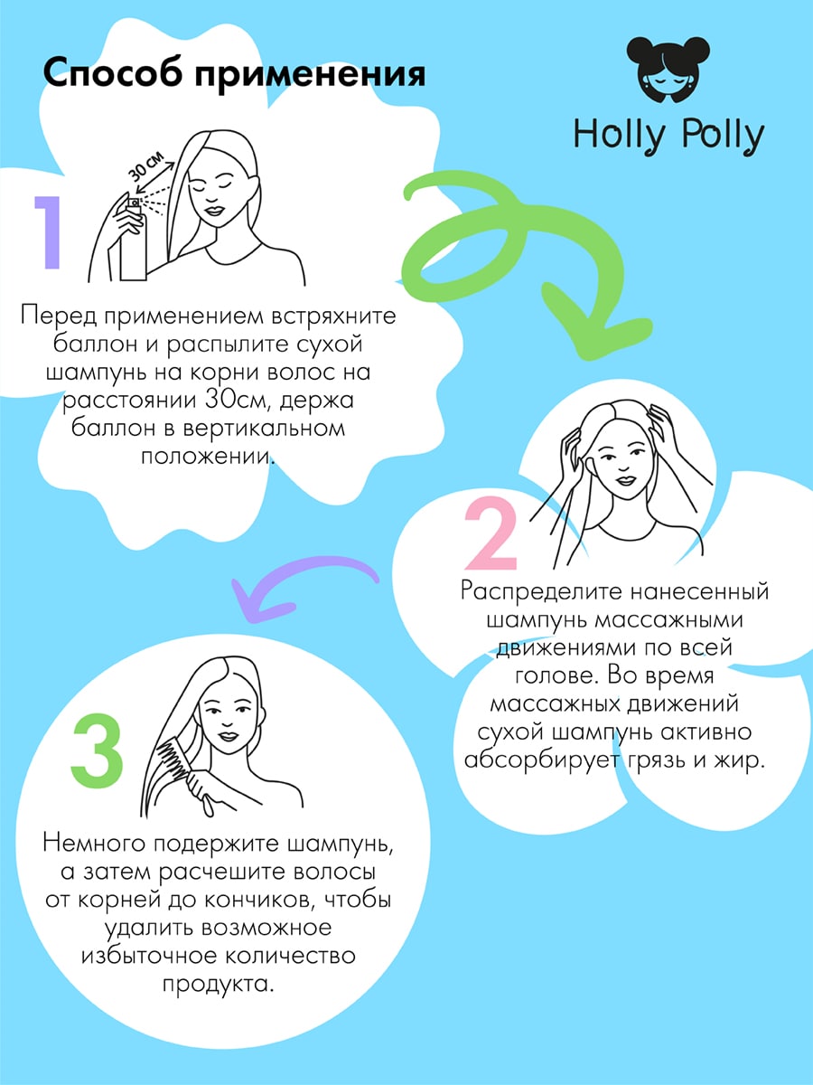Холли Полли Сухой шампунь для всех типов волос Funky Fresh, 200 мл (Holly Polly, Dry Shampoo) фото 6